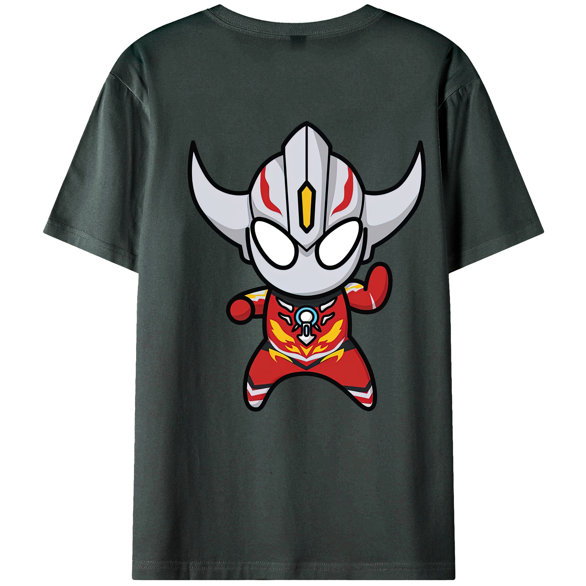 （画像用） ウルトラマン Ultraman 綿100％ メンズ半袖Tシャツ（バックプリント） 通気性